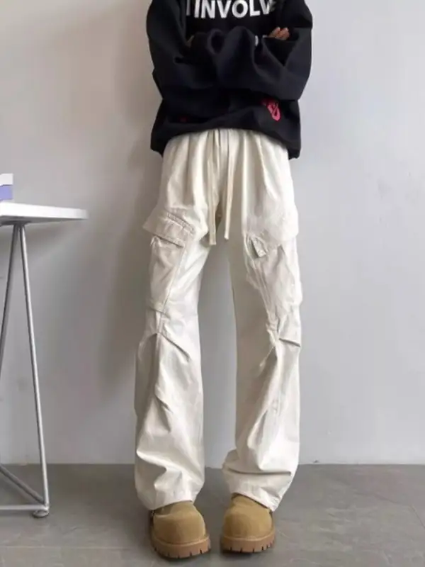 Textured Men's Plus Size Loose Fit Cargo Pants