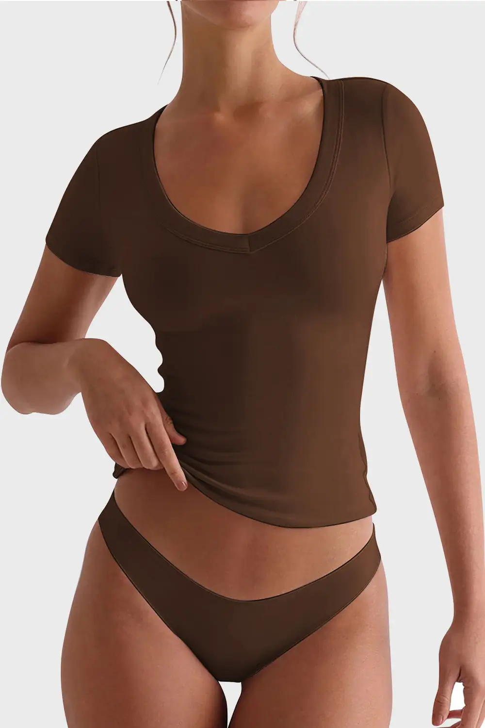 Scoop-Neck Short-Sleeve T-Shirt
