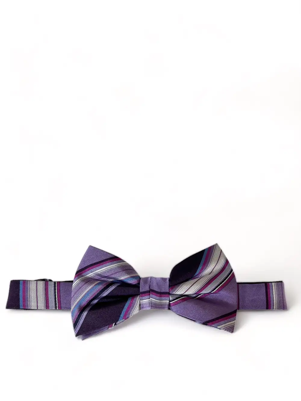 Distinguished Striped Silk Bow Tie