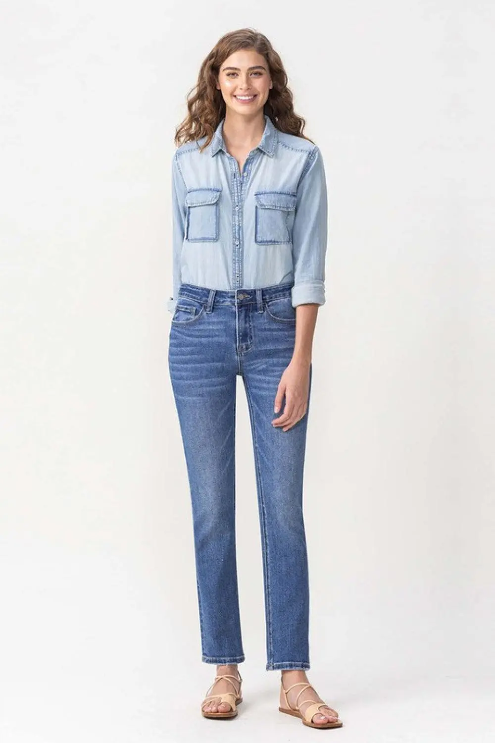Classic Straight Leg Denim Jeans