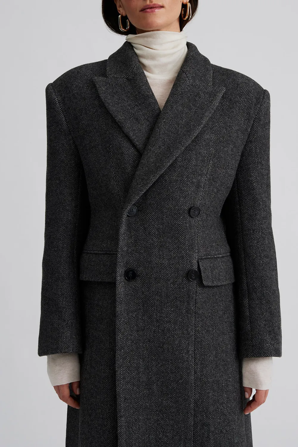 Long Fitted Wool Coat