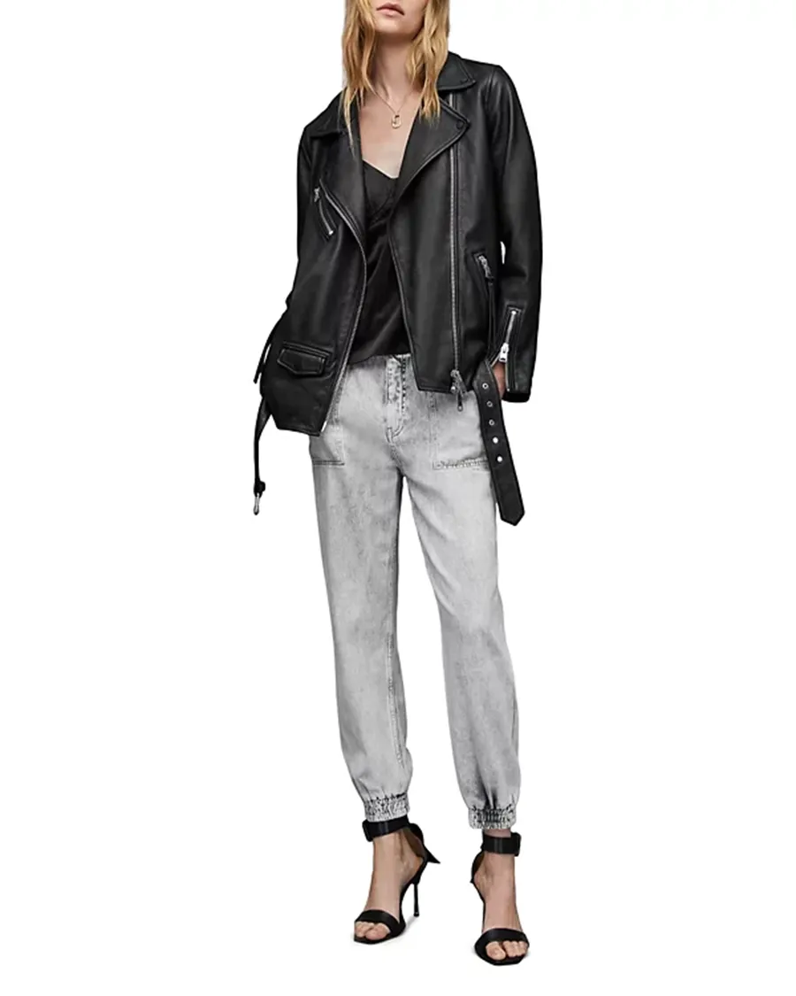 Black Leather Biker Jacket