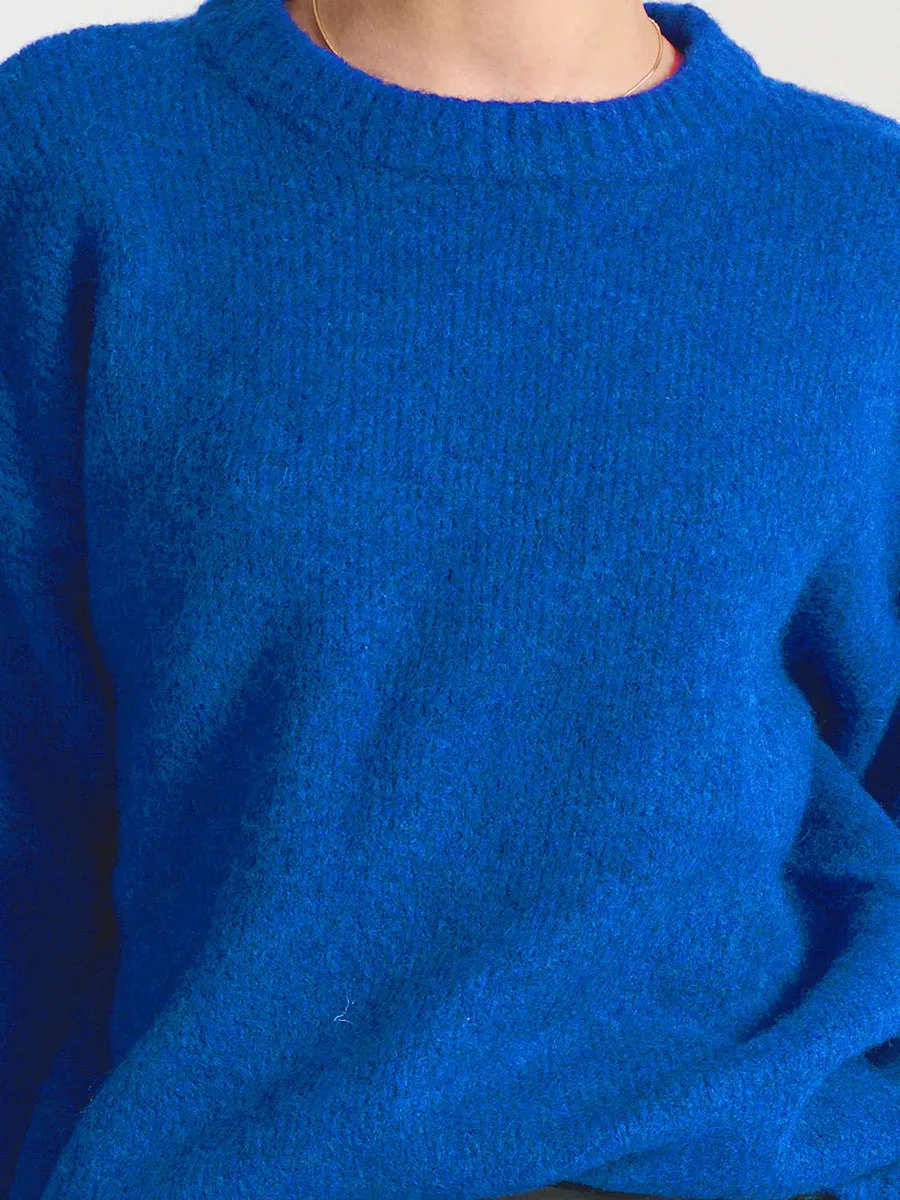 ROUND NECK MOHAIR KNIT