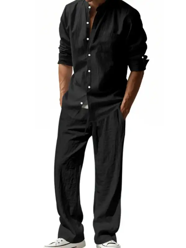 Button Up Shirt and Pants Set