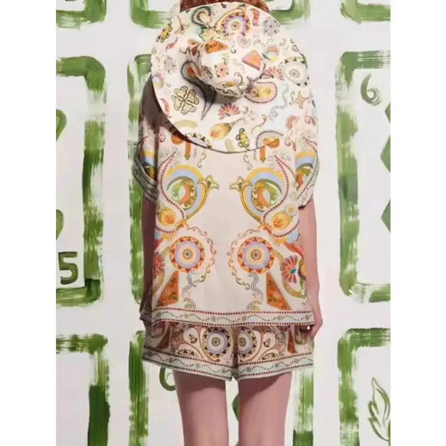 Printed Half Sleeve Shirt and Shorts Set