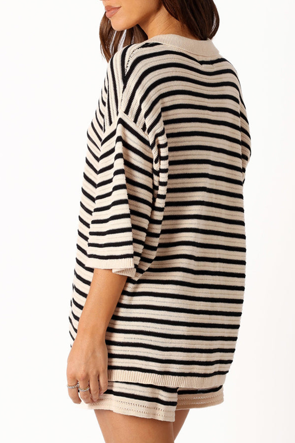 SAND WHITE KNIT SHIRT