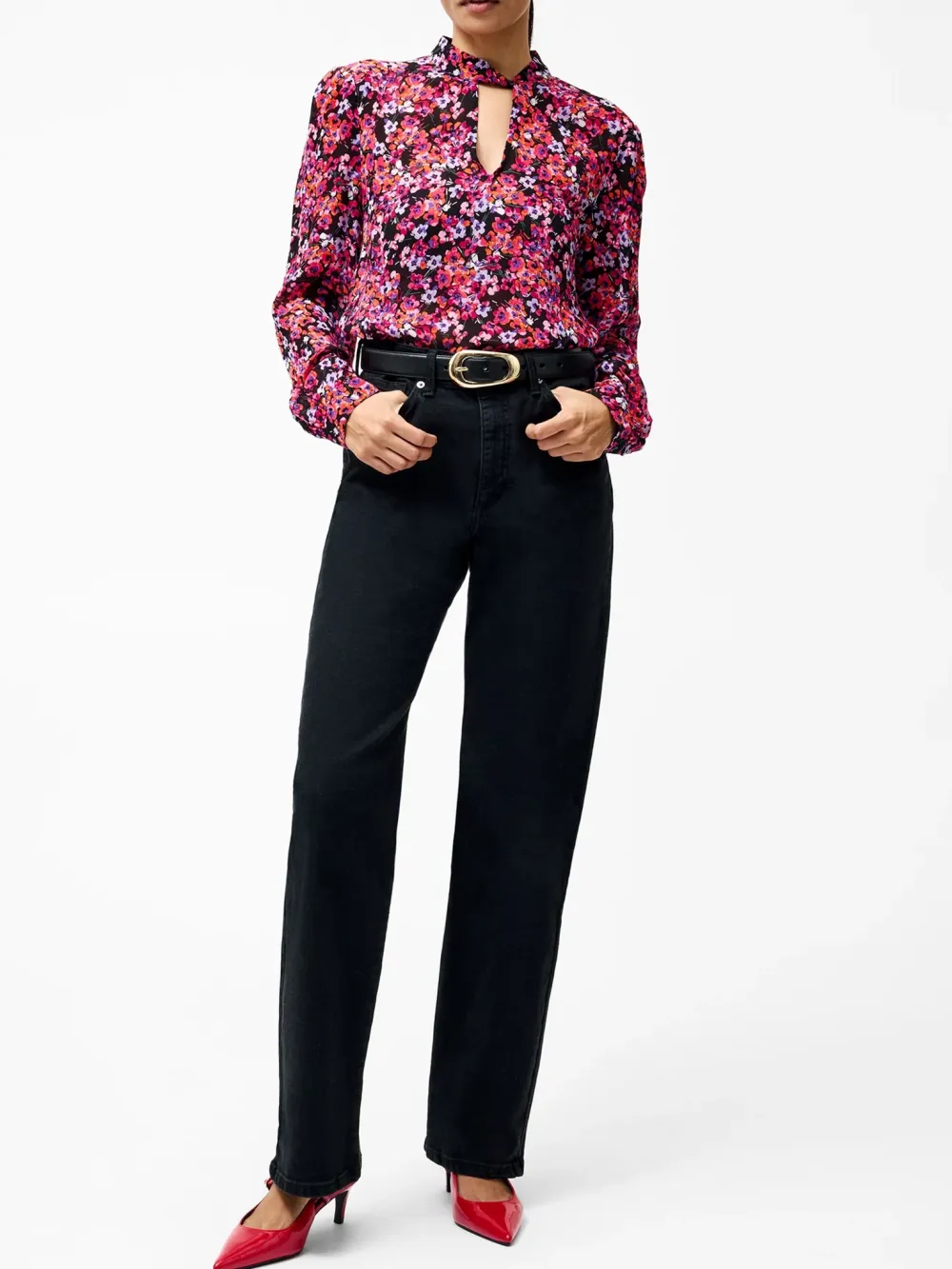 Colorful Art Print Long Sleeve Shirt Top