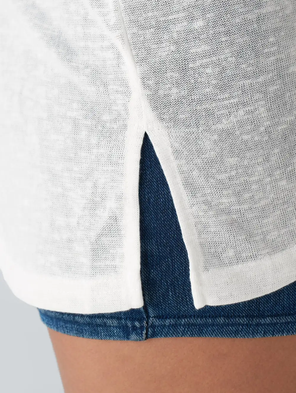 Oversized Knit Crew Neck Tee