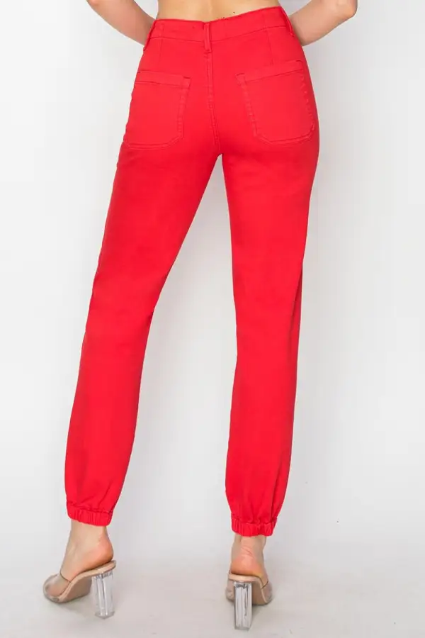 High Waist Jogger Denim Jeans