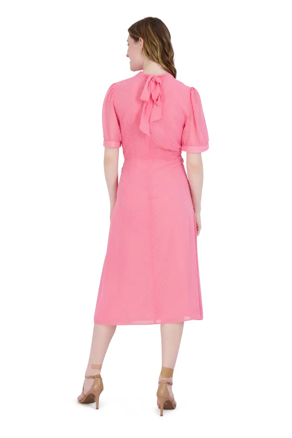 Mock Neck Balloon Sleeve Dress