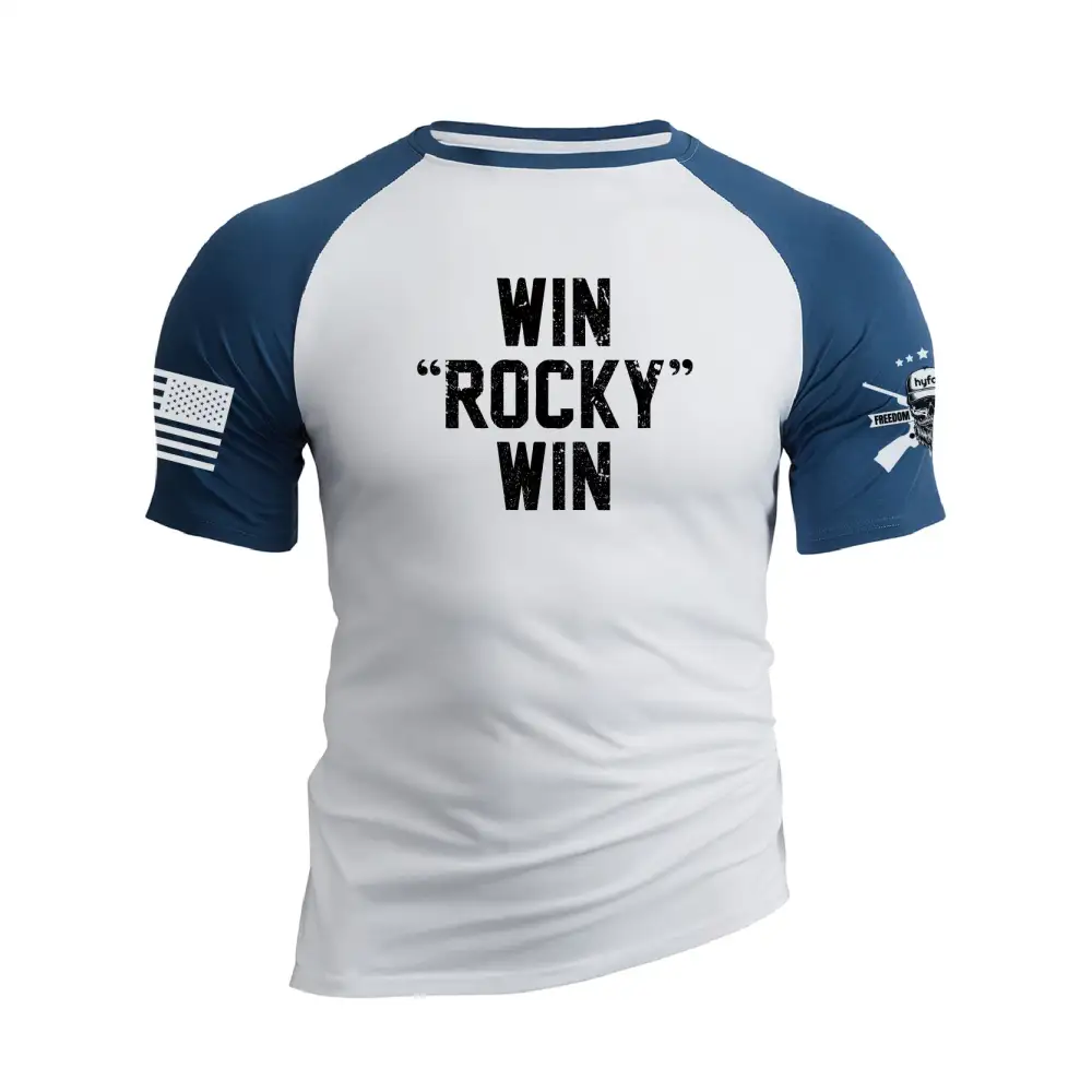WIN ROCKY WIN RAGLAN GRAPHIC TEE