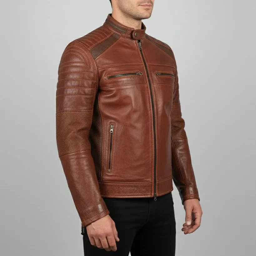 Everyday Leather Biker Motorcycle Cafe Racer Jacket
