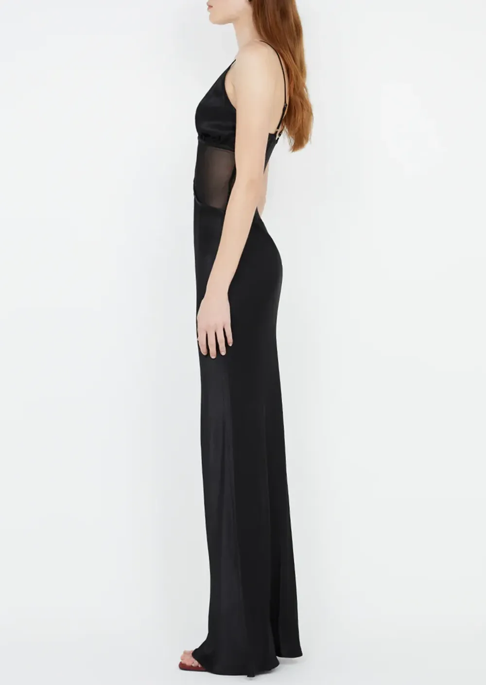 V-NECK SPAGHETTI STRAP MAXI DRESS