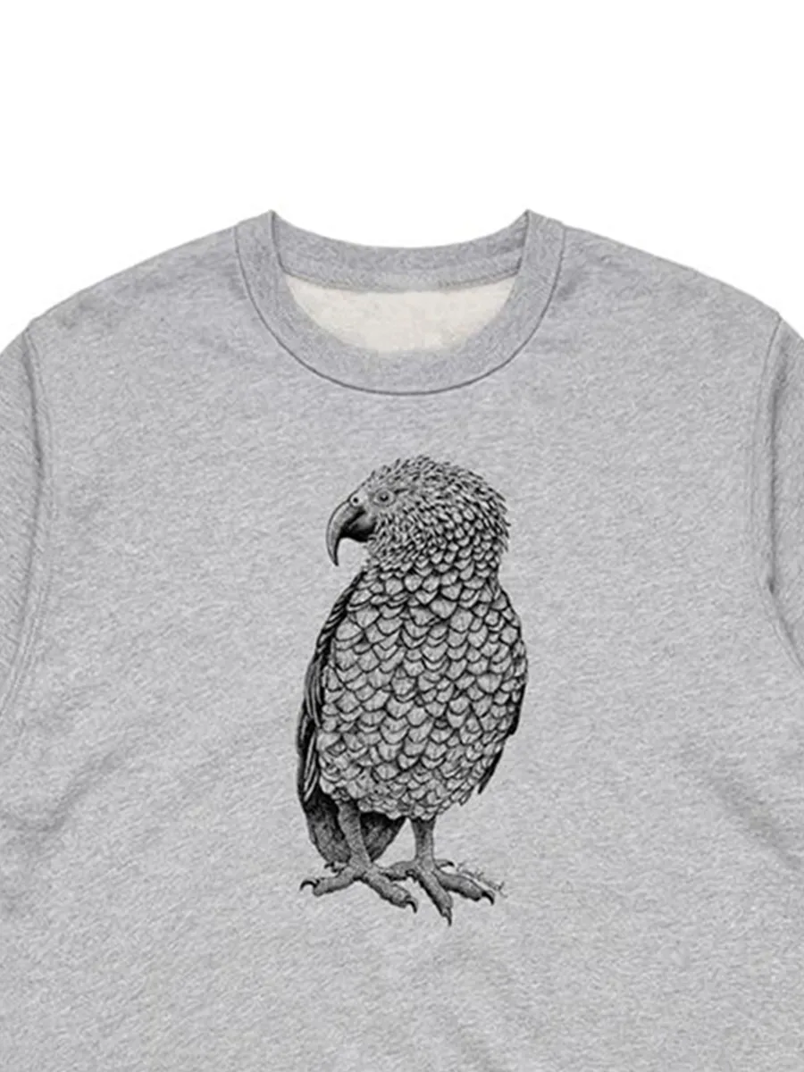 Simple and fashionable parrot animal pattern versatile casual sportswear shirt