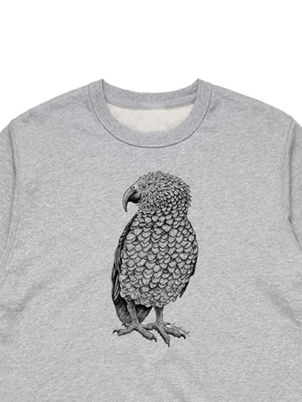 Simple and fashionable parrot animal pattern versatile casual sportswear shirt