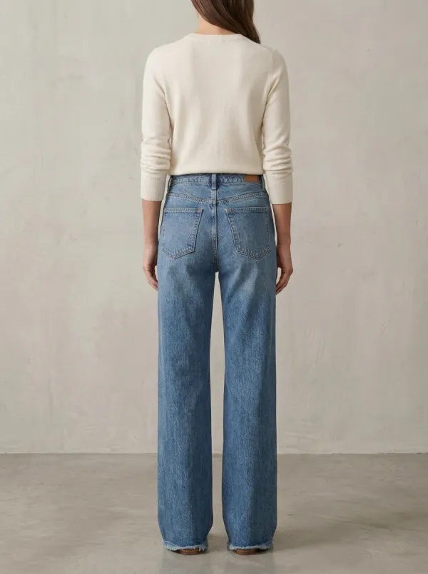 Daytime High-Rise Wide-Leg Denim Jeans
