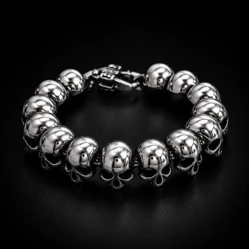 Men's Skull And Crossbones Bracelet