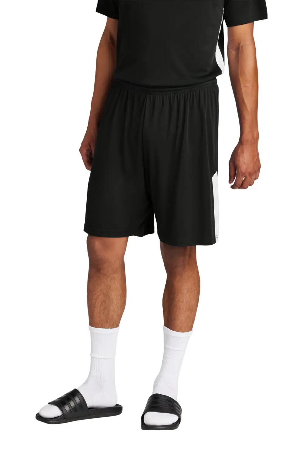 Contrast-Panel Athletic Shorts