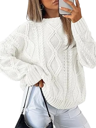🔥Last day promotion⏰Women's 2025 Fashion Casual Striped Knitted Round-neck Long-sleeved Sweater