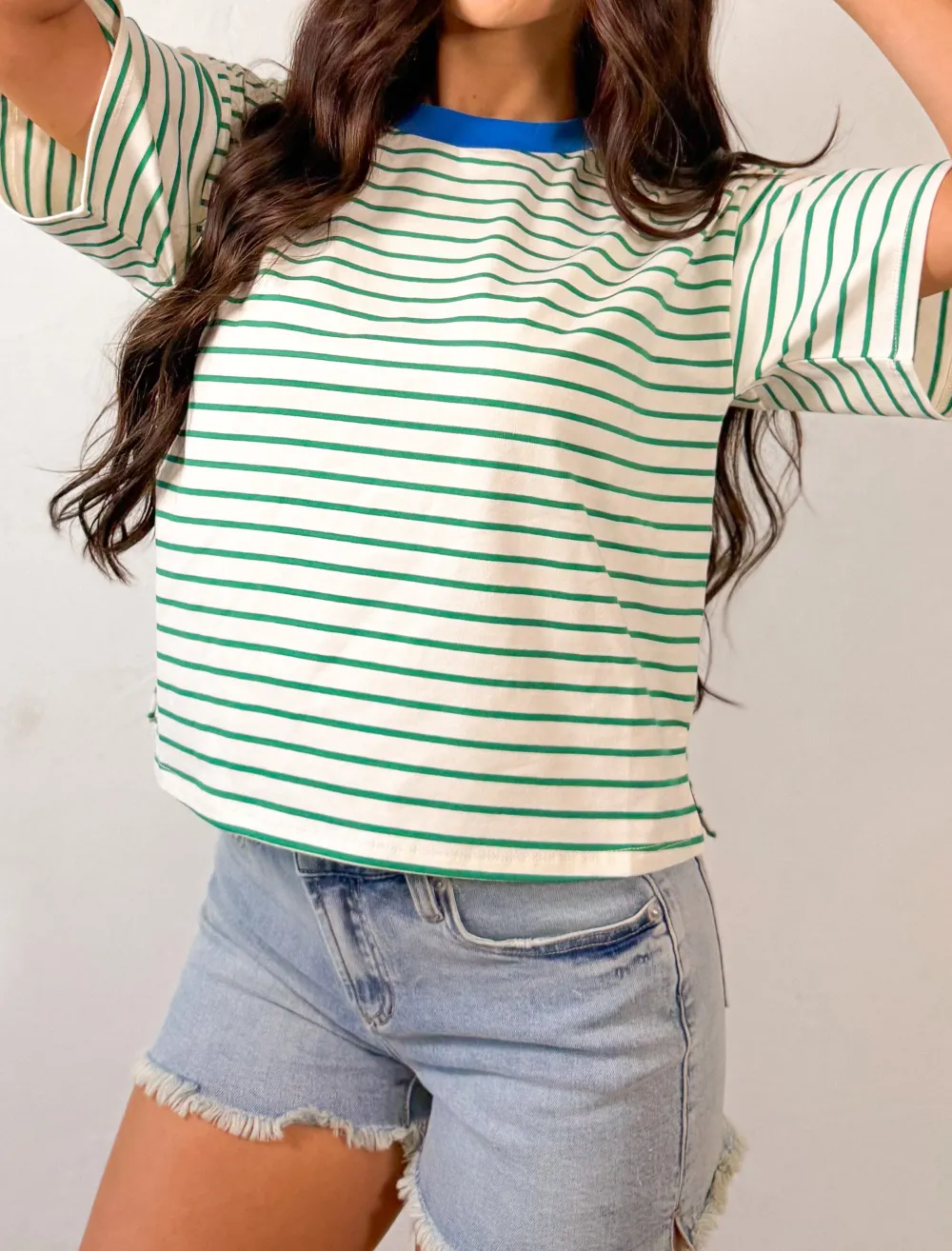 Stripe Boxy Casual Tee