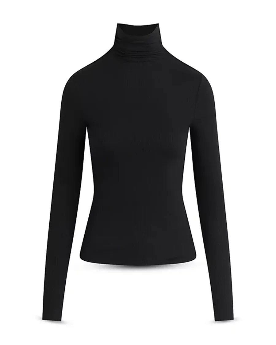 Elegant Style Long Sleeves Turtleneck Top