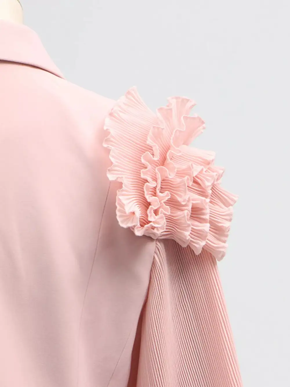 Textured Collared Button Front Detail Coordinated Set
