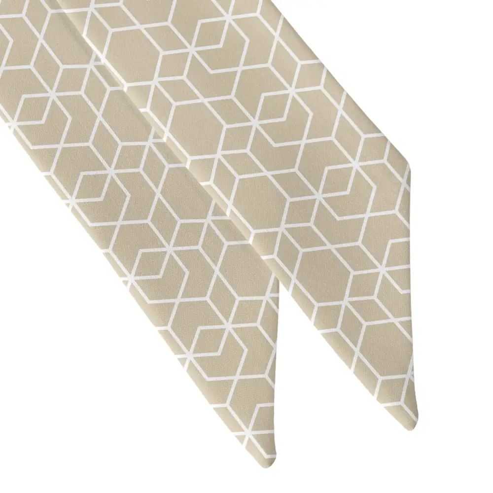 Crystalline Geometric Pattern Hair Scarf