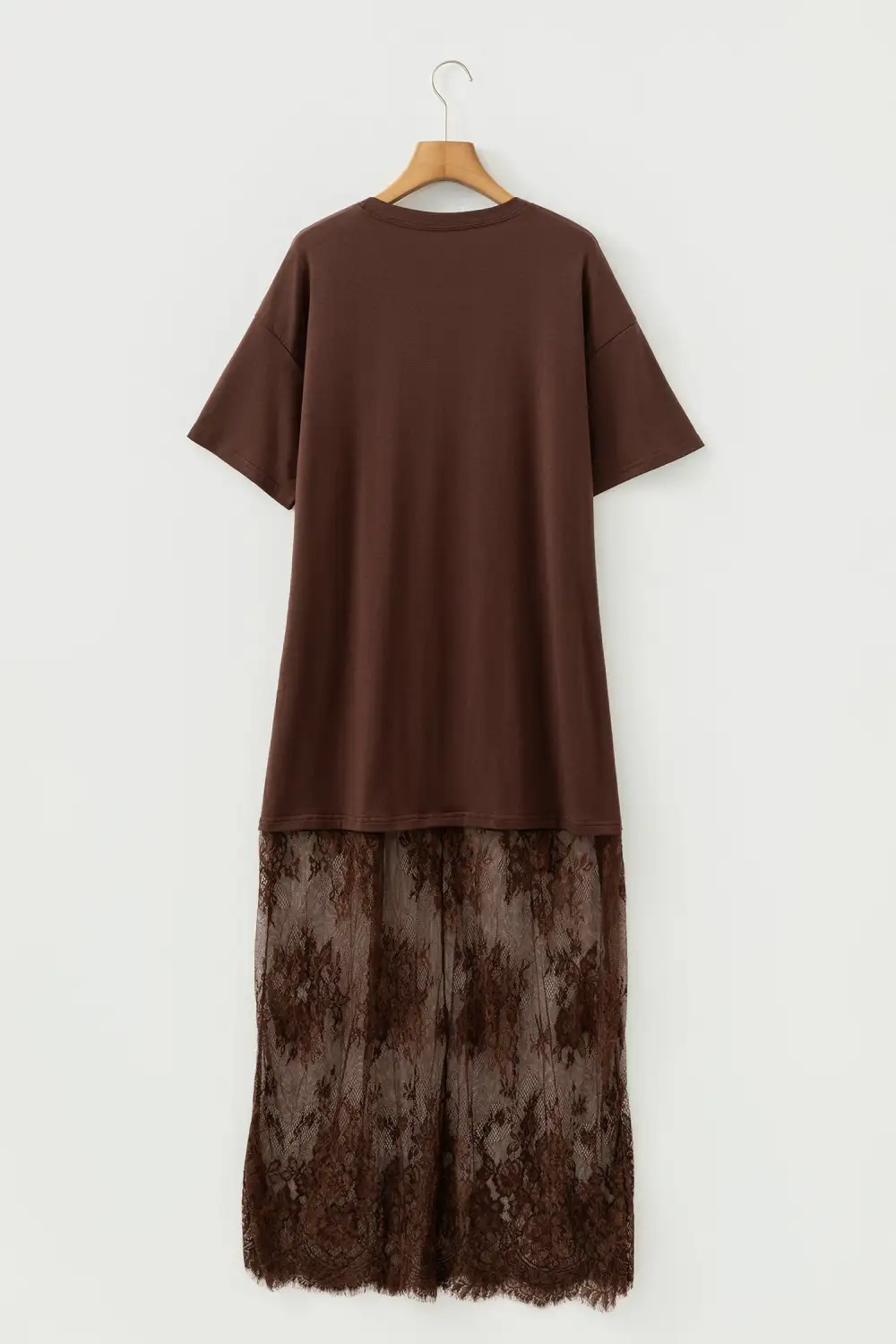 Textured Detail Floral Patchwork Short Sleeve Maxi Dress