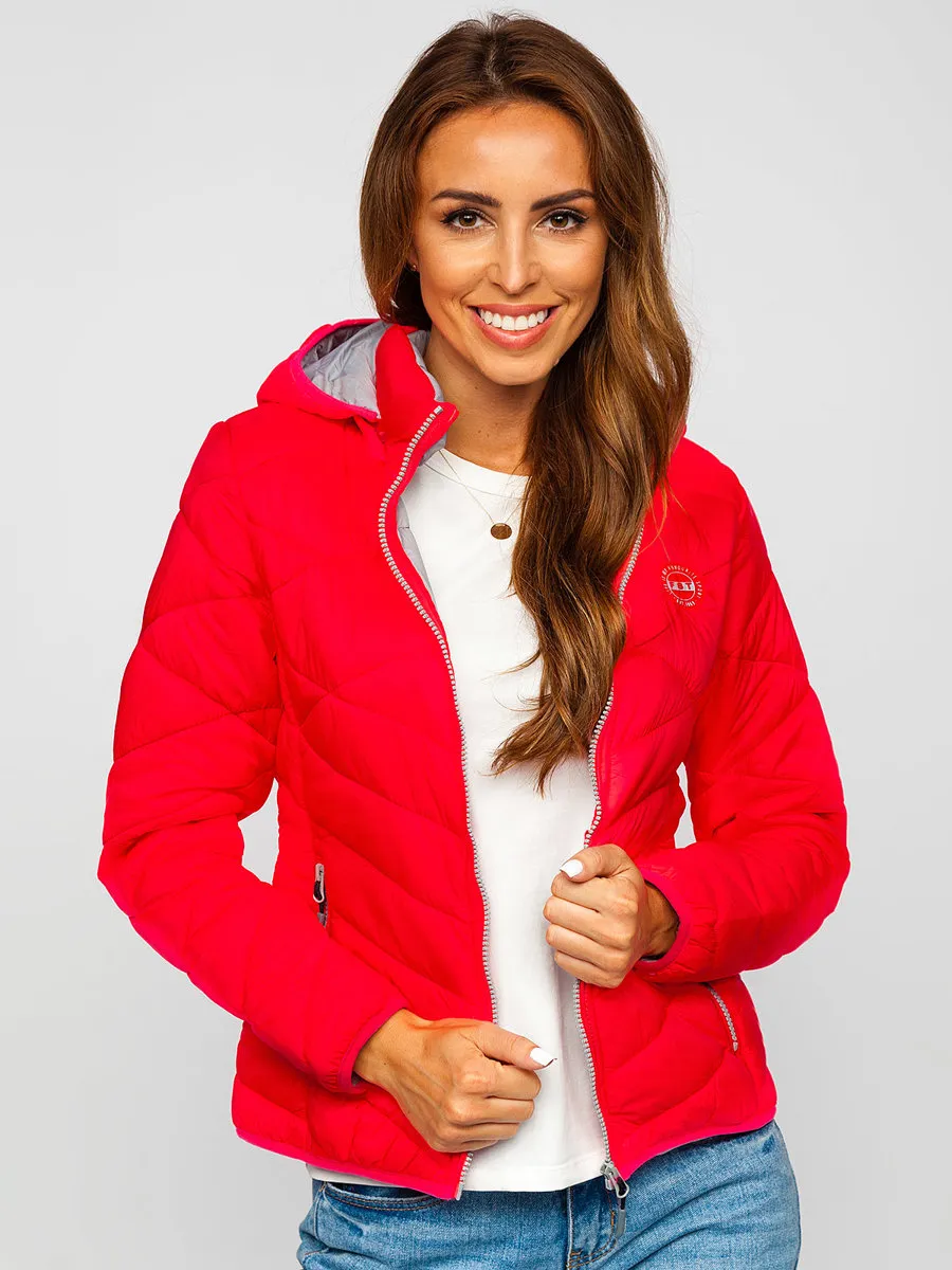 Pink women's winter jacket