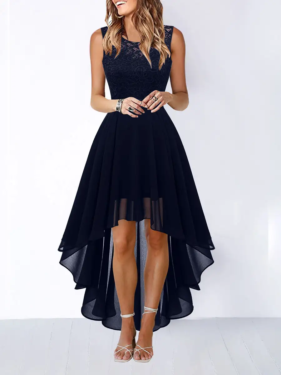 High Pleated Neck Maxi Dress