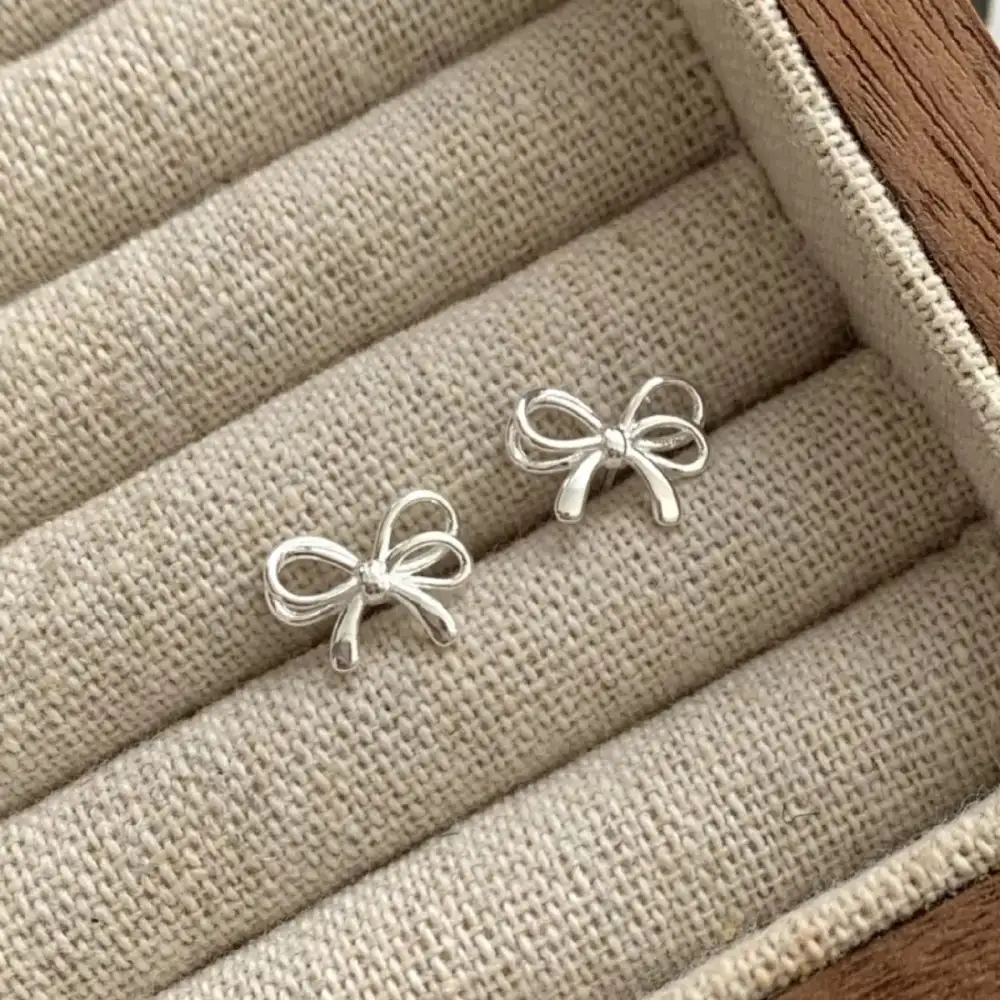 Sterling Silver Bow Earrings