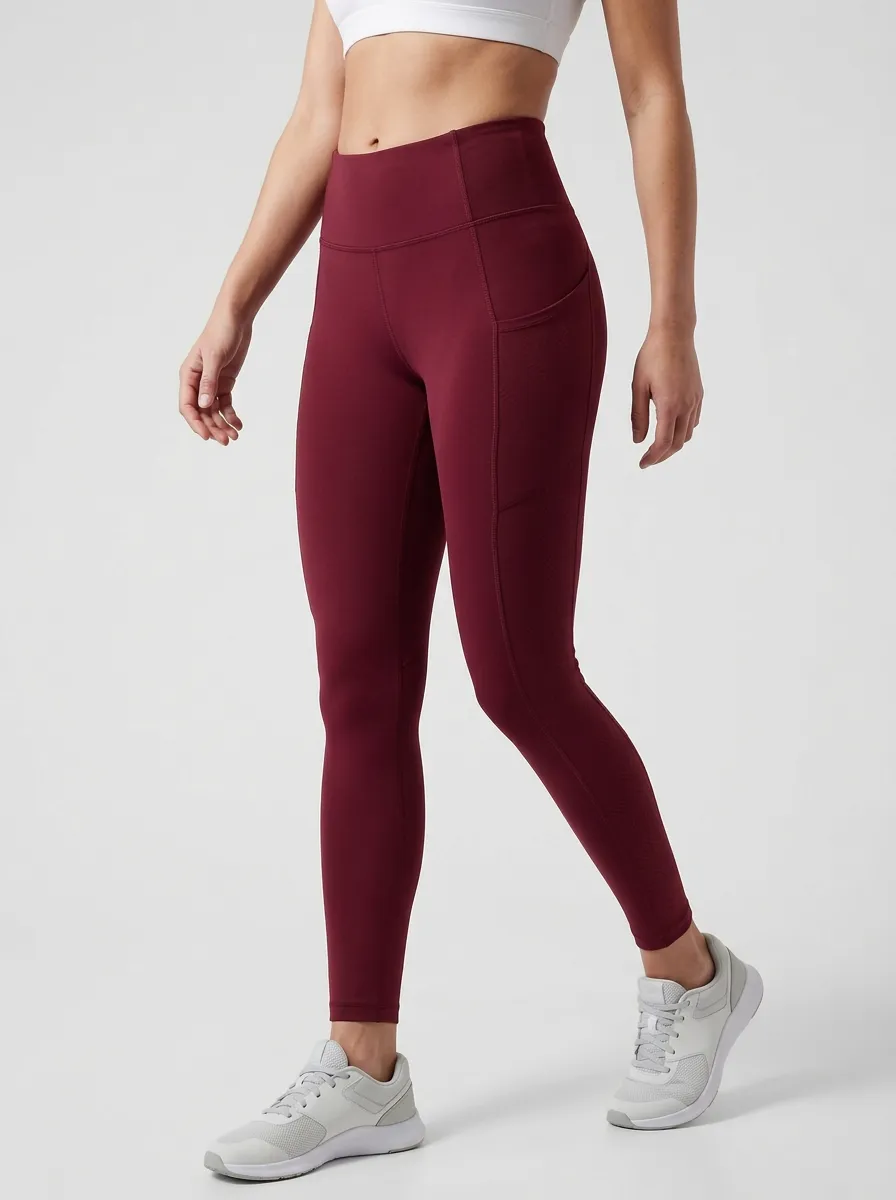 Sleek Pocket Detail Textured Sculpting Leggings