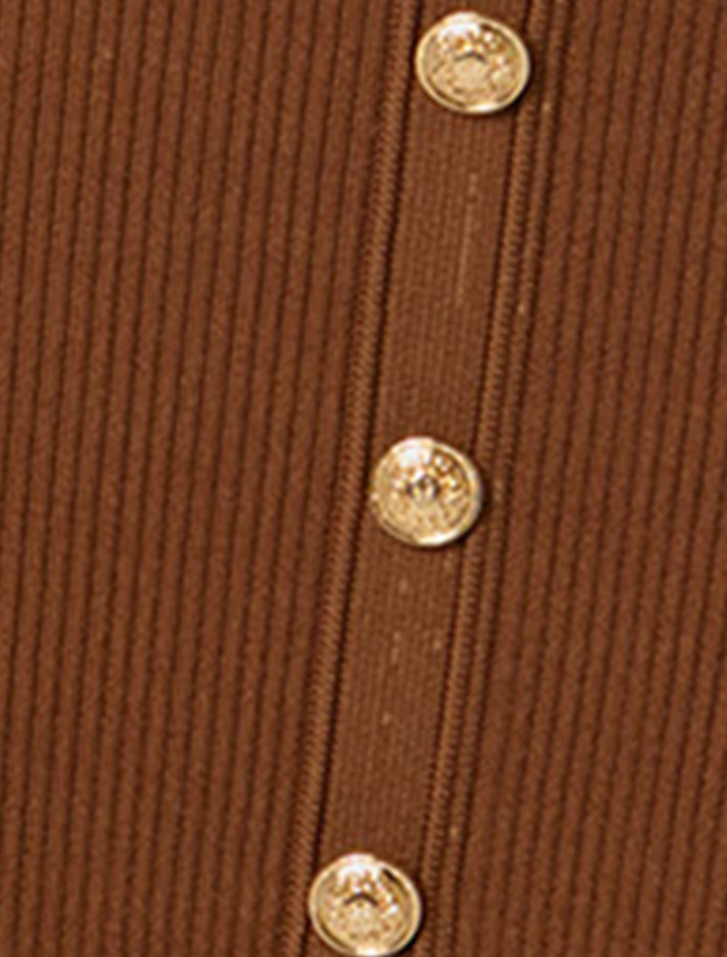 Button Through Knit Dress