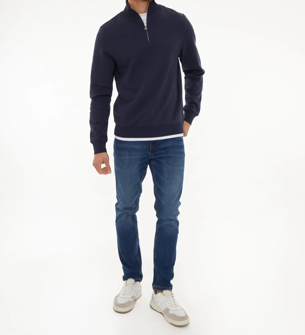 Men's Navy Quarter-Zip Sweatshirt