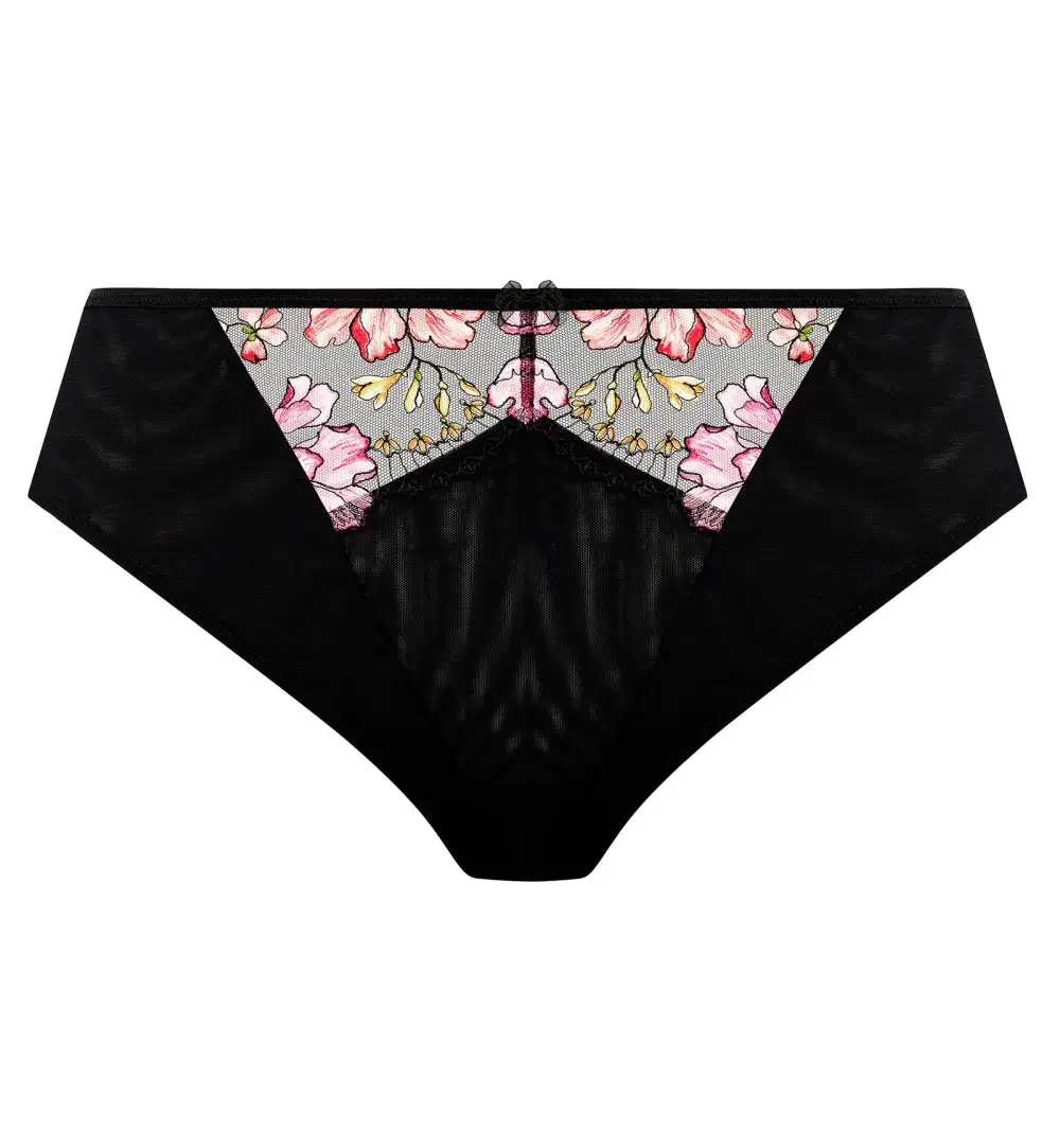 Classic Mid-Rise Mesh Embroidered Thong Panty