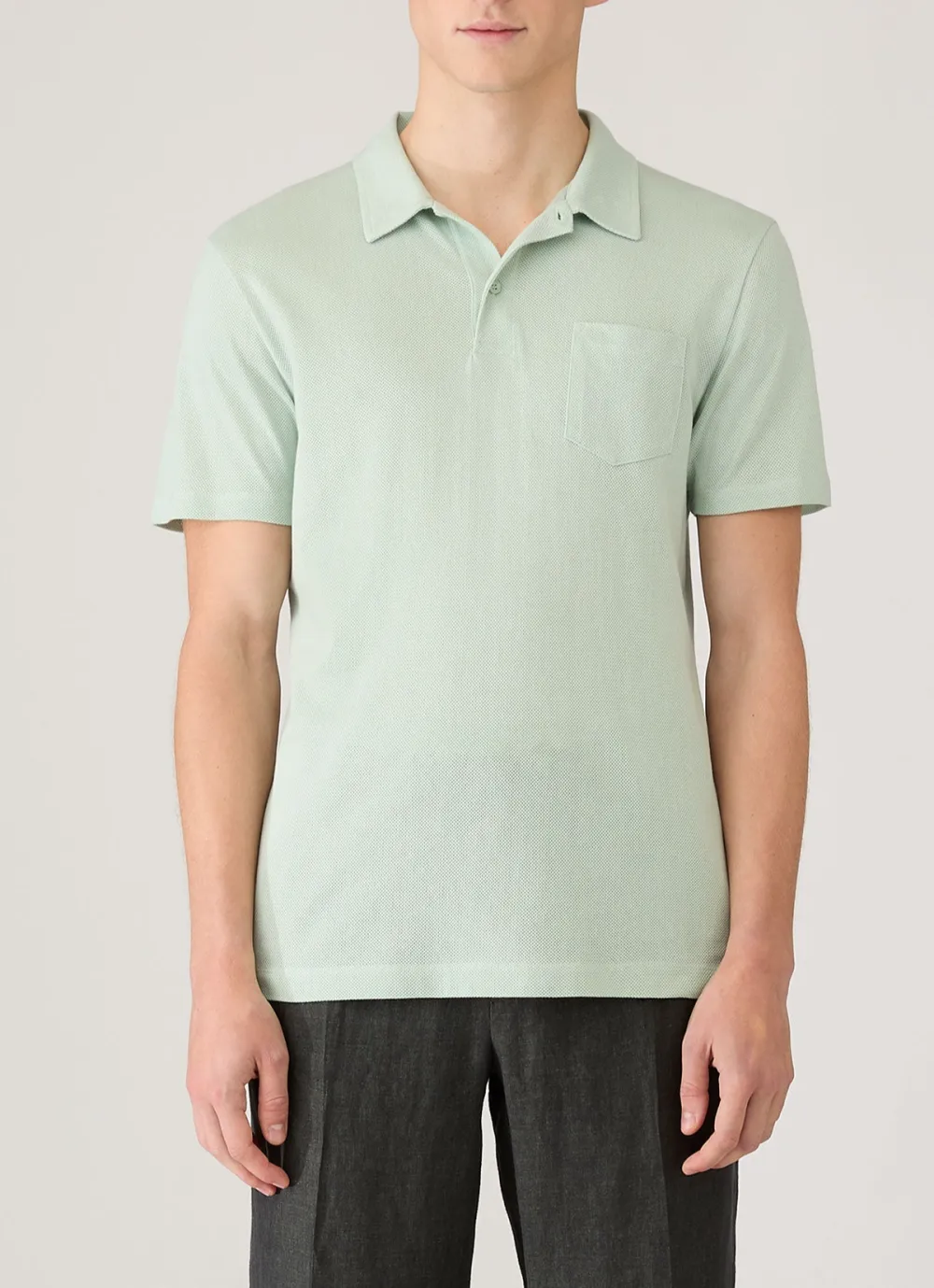 Tailored Everyday Slim Fit Mesh Cotton Short Sleeve Polo Shirt