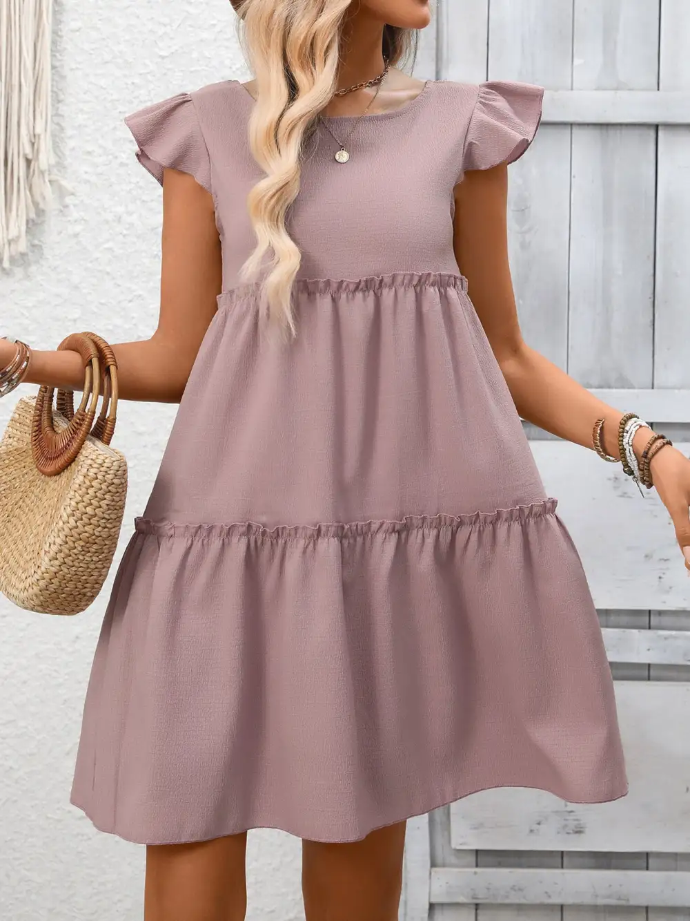Ruffle Tiered Mini Dress