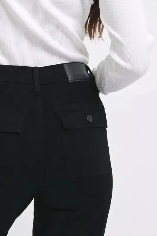 High-Waist Drawstring Cuffed Pocketed Cargo Jogger Pants