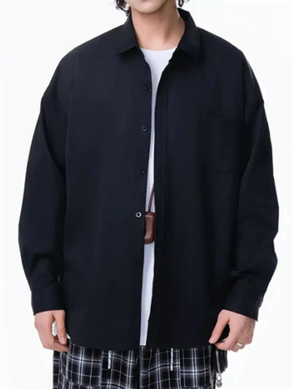 Relaxed Button Up Long Sleeve Shirt