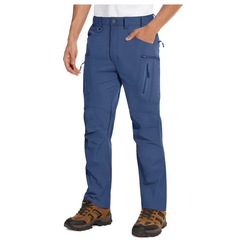 Men's Tactical Pants Water Repellent 8 Pockets Ripstop Hiking Trousers Lightweight Work Pants