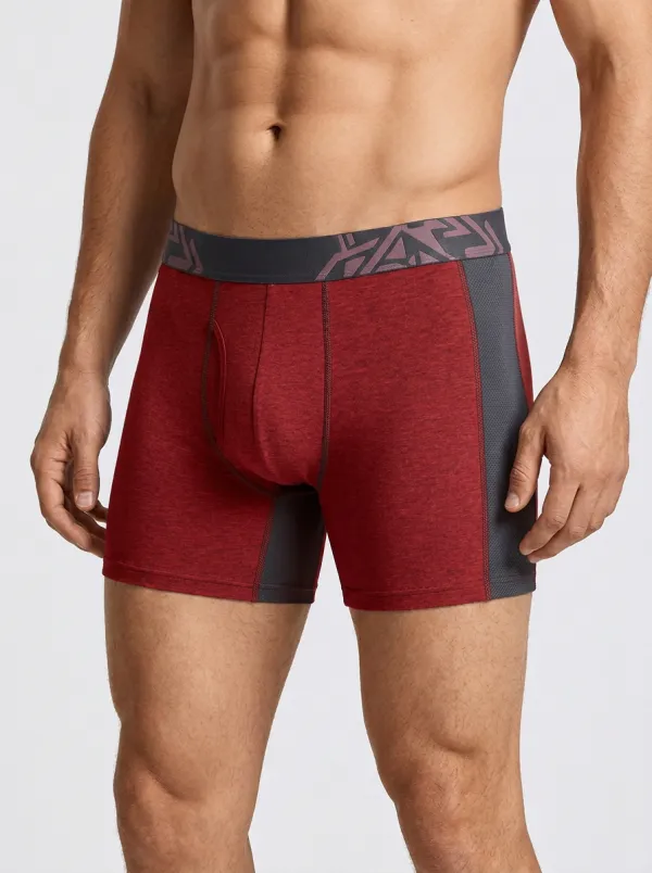 Everyday Geometric Athletic Performance Look Men's Boxer Briefs