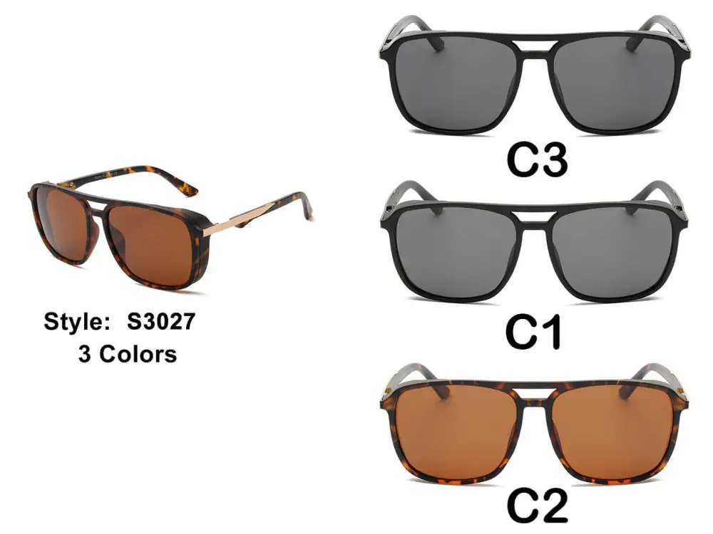 Square Brow Bar Frame Sunglasses