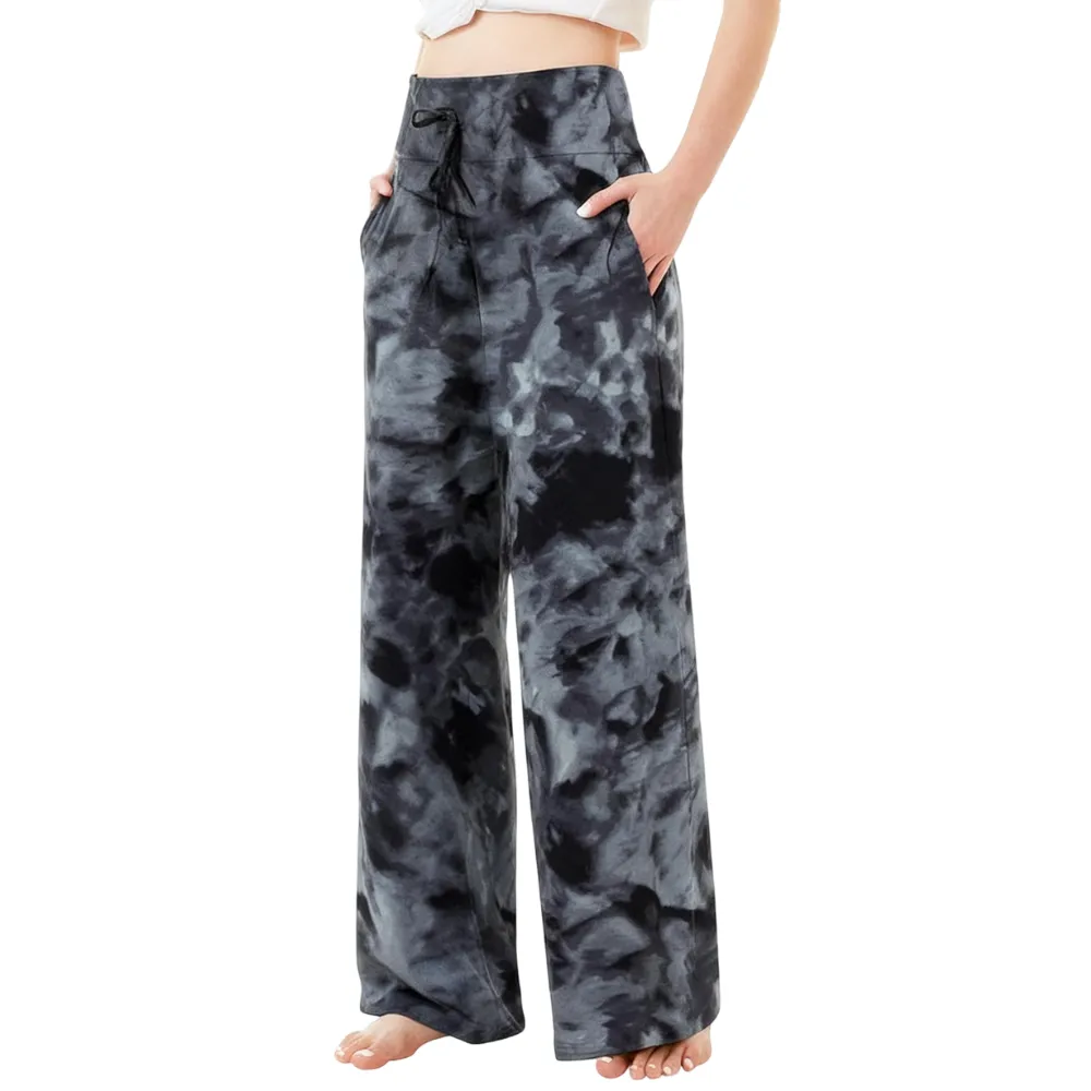 Women's Wide Leg Pants with Pockets – High waisted Loose Fit Sweatpants for Yoga