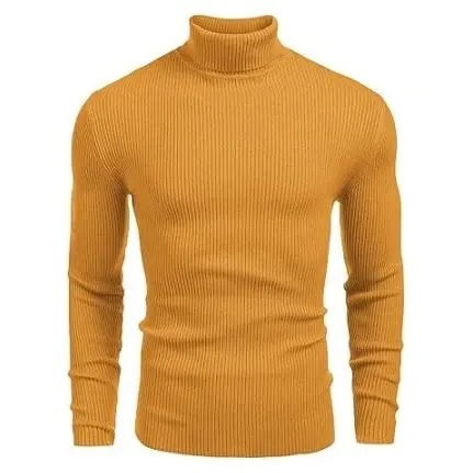 🔥 Limited-Time Sale – Men’s Knitted Ribbed Turtleneck Sweater | Warm. Stylish. Perfect for Fall & Winter.