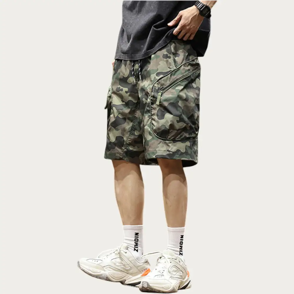 Drawstring Pocketed Lightweight Men's Cargo Shorts