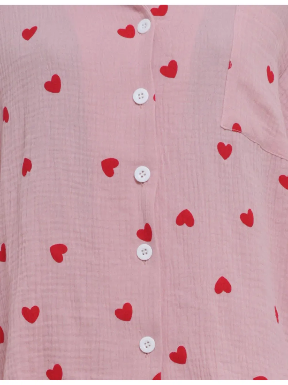 Valentine Heart Long Sleeves Top and Pants Pajama Set