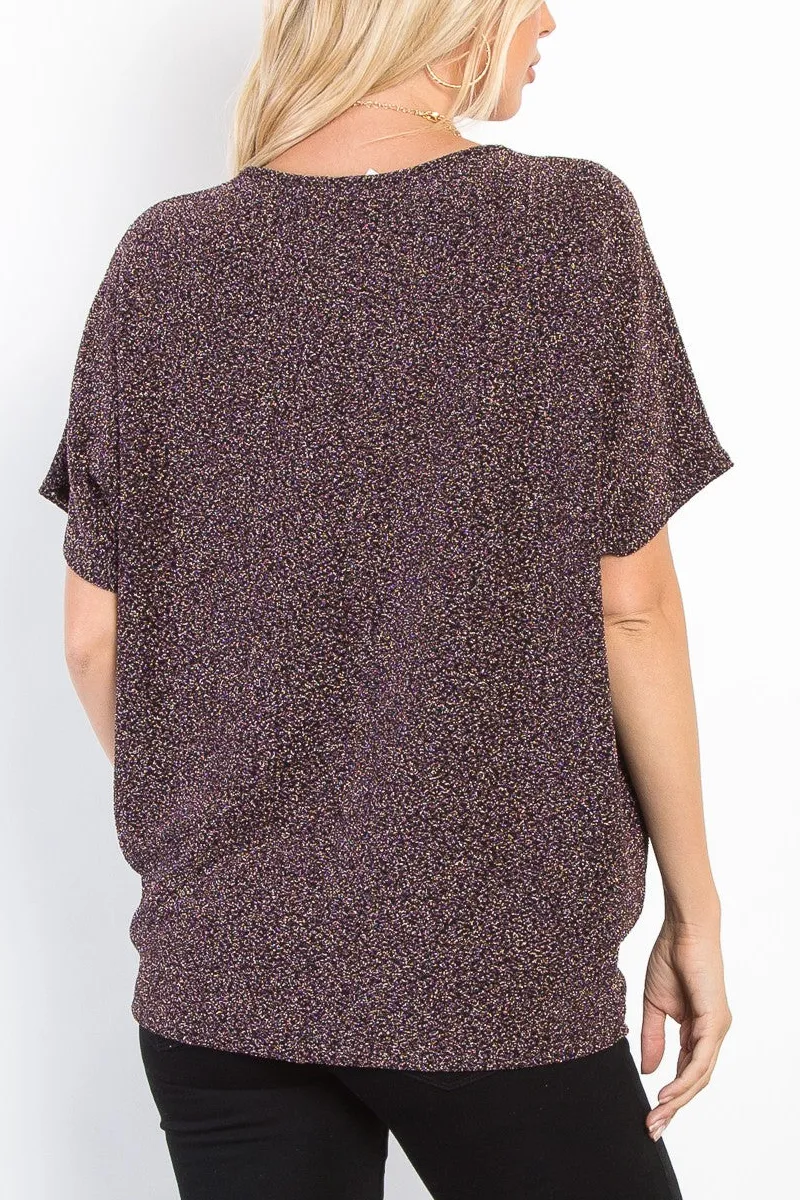 Refined Elastic-Waist Knit Fashion Top