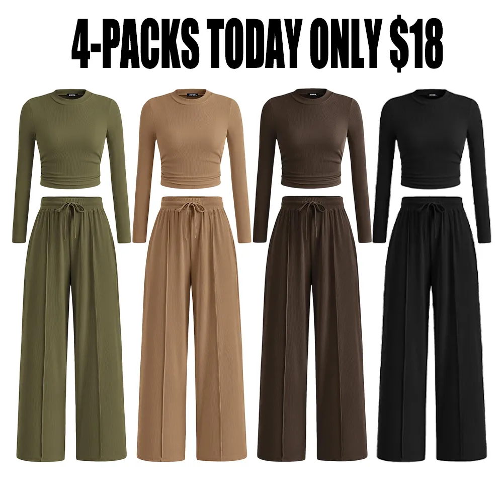 2-Piece Ribbed Knit Set Loungewear