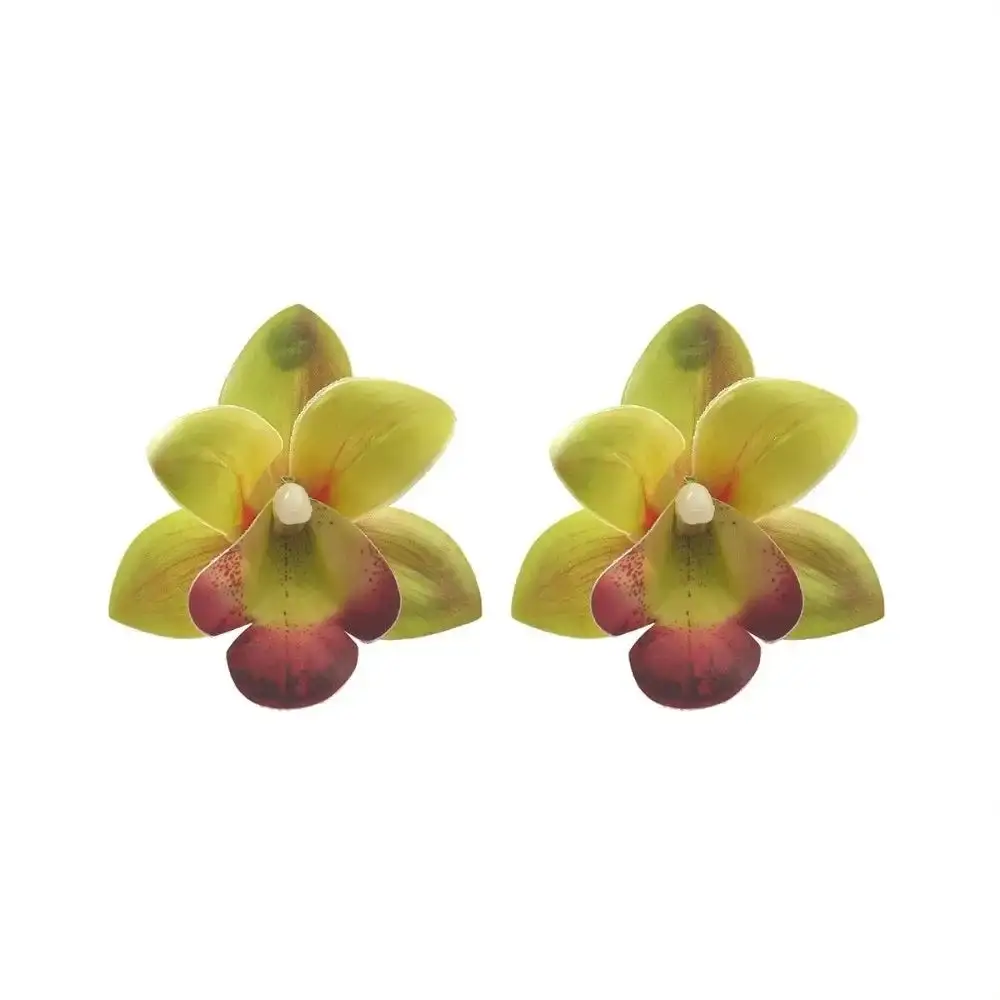 Floral Detail Orchid Detail Stud Stud Earrings