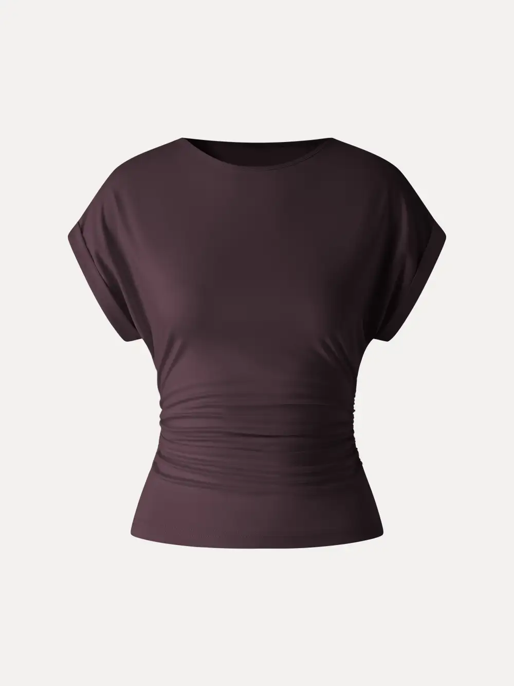 Round Neck Ruched Tee